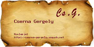 Cserna Gergely névjegykártya