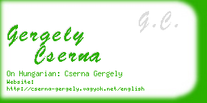 gergely cserna business card